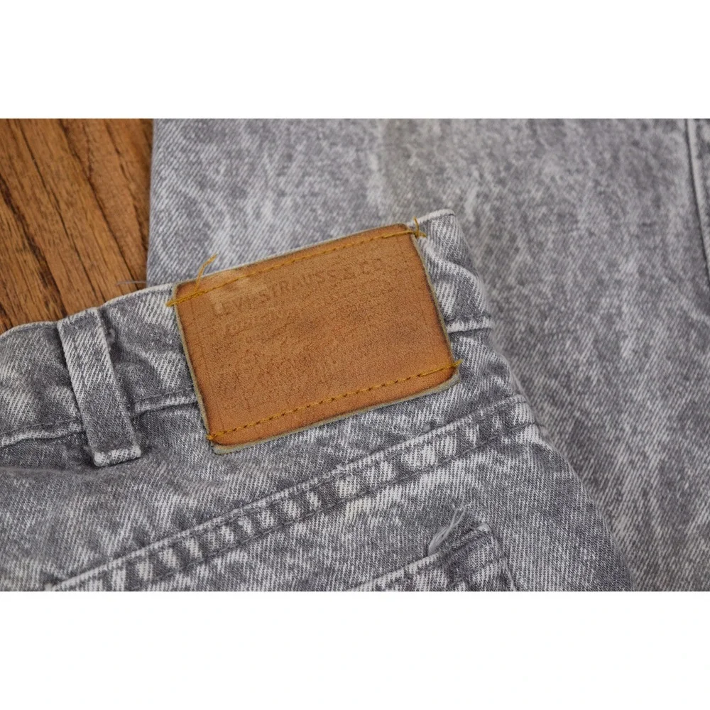 Vintage 80s 90s Levi's USA Metal Rock Acid Wash Jeans Gray Size 38x29